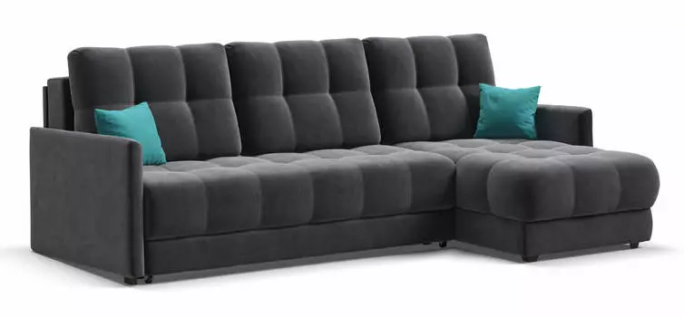 Угловой диван BOSS XL LOFT SE велюр Monolit серый