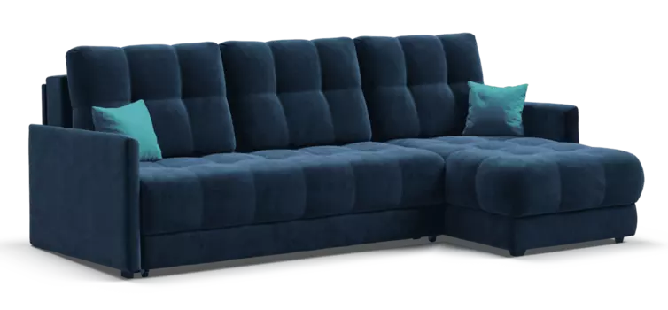 Угловой диван BOSS XL LOFT SE велюр Monolit синий