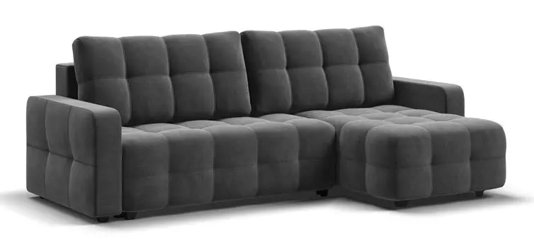Угловой диван Dandy euro SE велюр Monolit серый