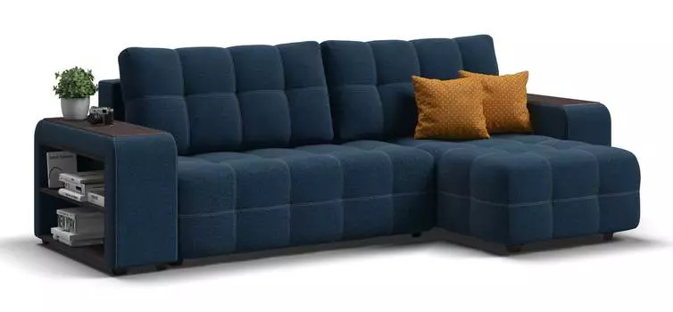 Угловой диван DANDY XL SE Рогожка Malmo синий