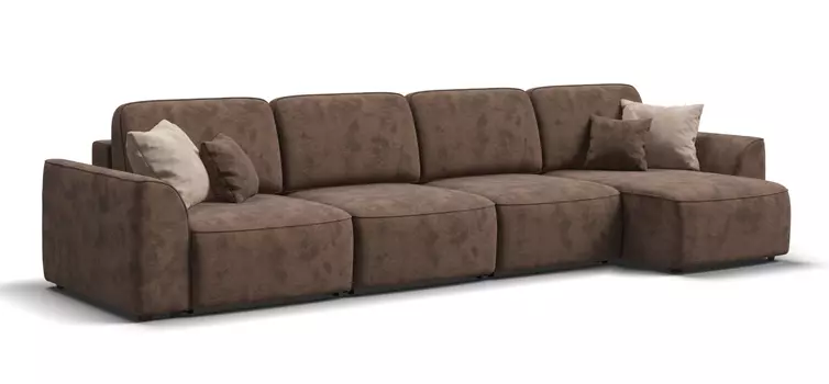 Угловой диван KING MODOOL MAX Велюр Alkantara шоколад