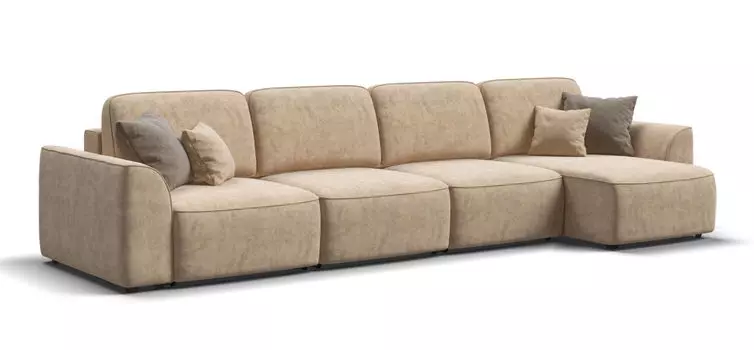 Угловой диван KING MODOOL MAX Велюр Роял шампань