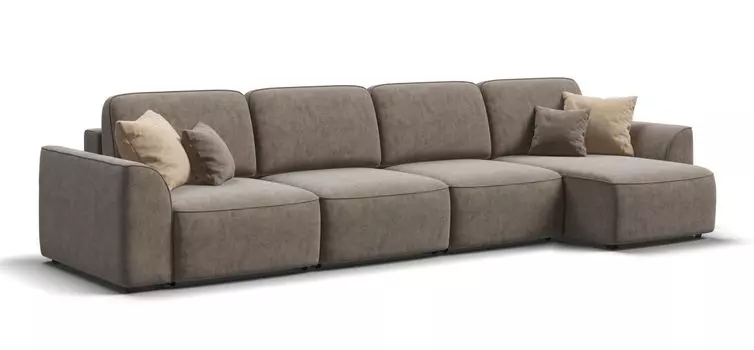 Угловой диван KING MODOOL MAX Велюр royal тауп NEW