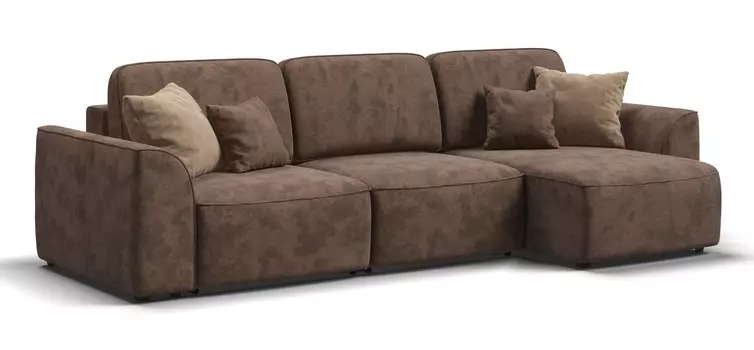 Угловой диван KING SE Велюр Alkantara шоколад