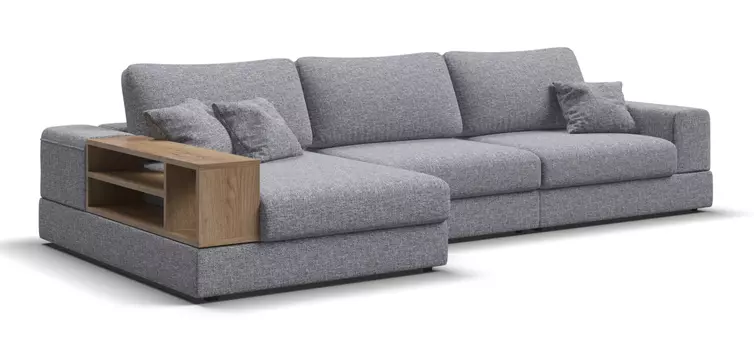 Угловой диван левый BOSS MODOOL XL Рогожка Vento серый