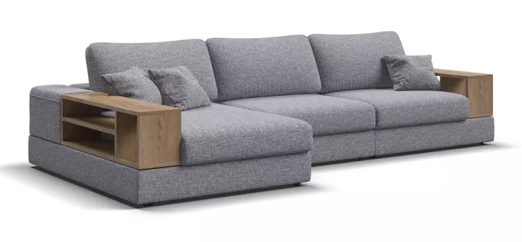 Угловой диван левый BOSS MODOOL XL Рогожка Vento серый