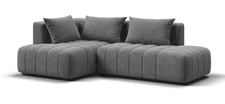 Угловой диван левый Босс Твин Велюр Royal стоун