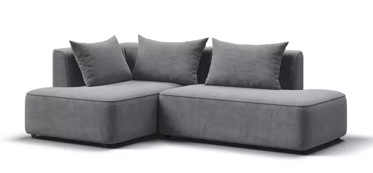 Угловой диван левый KING TWIN Велюр Роял агат