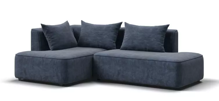 Угловой диван левый KING TWIN Велюр ROYAL топаз NEW