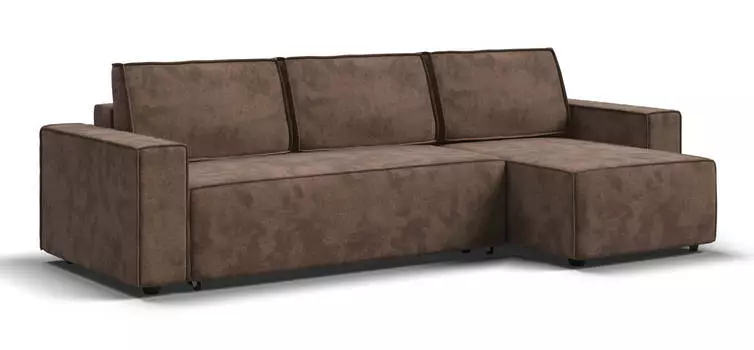 Угловой диван Оскар Alkantara шоколад