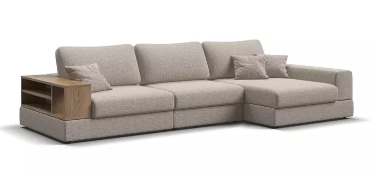 Угловой диван правый BOSS MODOOL XL Рогожка Vento бежевый