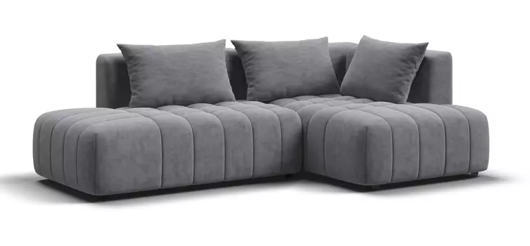 Угловой диван правый Босс Твин Велюр Роял агат