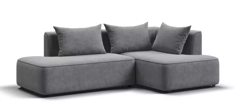 Угловой диван правый KING TWIN Велюр Роял агат