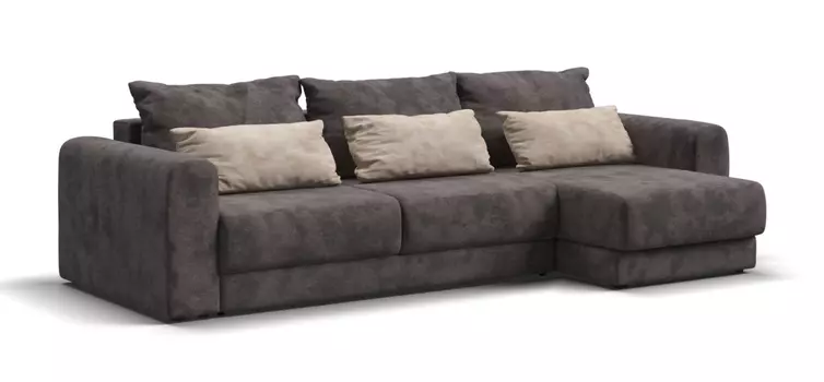 Угловой Диван Ричмонд SE Велюр Alkantara серый