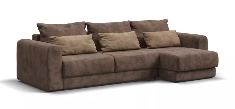 Угловой Диван Ричмонд SE Велюр Alkantara шоколад