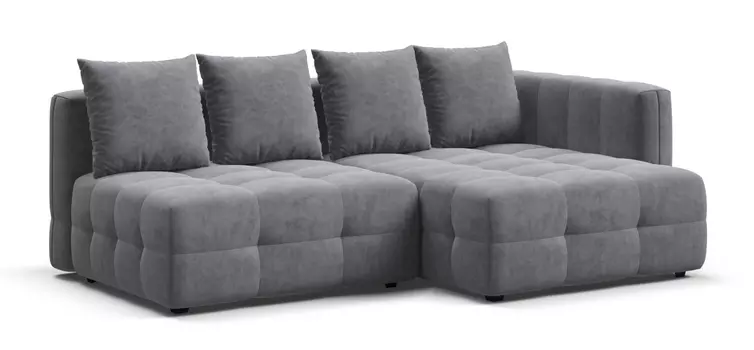 Угловой диван с 1 подлокотником BOSS ONE MODOOL Велюр Роял агат