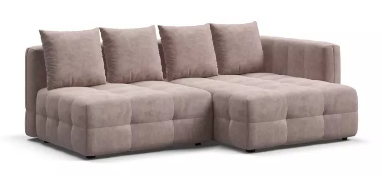 Угловой диван с 1 подлокотником BOSS ONE MODOOL Велюр Royal пион NEW