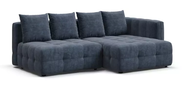 Угловой диван с 1 подлокотником BOSS ONE MODOOL Велюр Royal топаз NEW