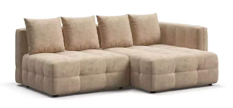 Угловой диван с 1 подлокотником BOSS ONE MODOOL Велюр Royal шампань NEW