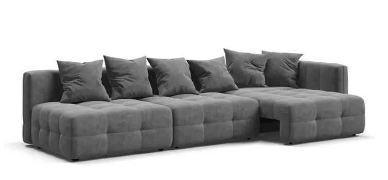 Угловой диван с 1 подлокотником BOSS ONE MODOOL MAX Велюр Royal стоун