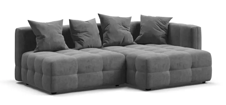 Угловой диван с 1 подлокотником BOSS ONE MODOOL Велюр Royal стоун