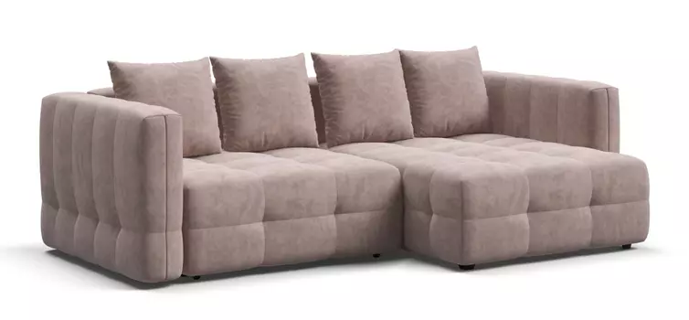 Угловой диван с 2 подлокотниками BOSS ONE MODOOL Велюр Royal пион NEW