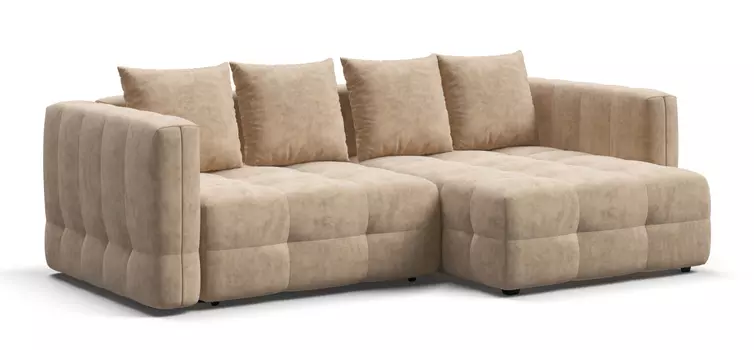 Угловой диван с 2 подлокотниками BOSS ONE MODOOL Велюр Royal шампань NEW