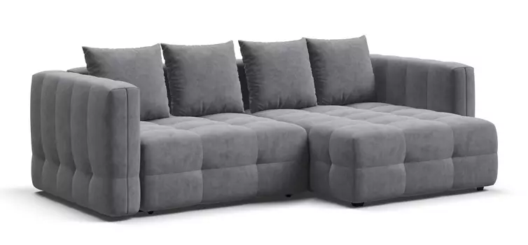 Угловой диван с 2 подлокотниками BOSS ONE MODOOL Велюр Роял агат