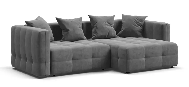 Угловой диван с 2 подлокотниками BOSS ONE MODOOL Велюр Royal стоун