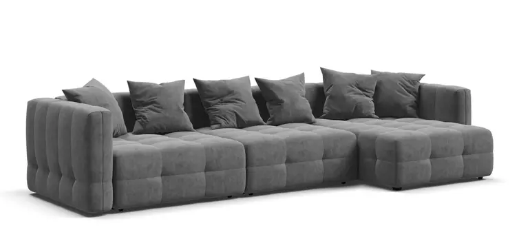 Угловой диван с 2 подлокотниками BOSS ONE MODOOL MAX Велюр Royal стоун