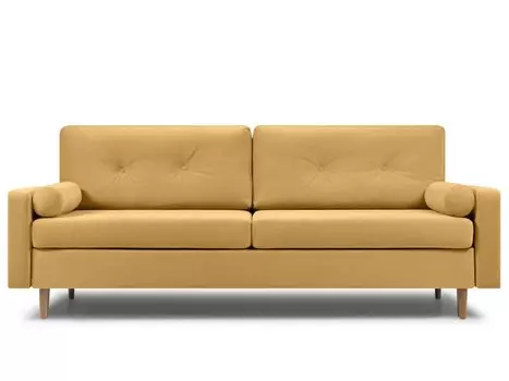 Диван прямой Динс Velvet Yellow