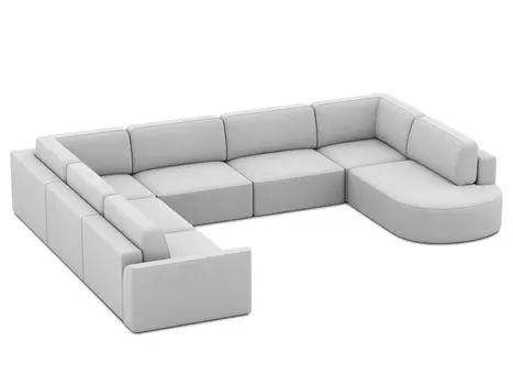 Диван модульный Спейс-М 6 Lazy Silver