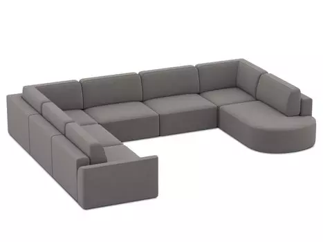 Диван модульный Спейс-М 6 Velvet Grey