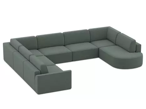 Диван модульный Спейс-М 6 Velvet Olive