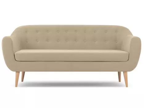 Диван прямой Роттердам-3 Velvet Sand