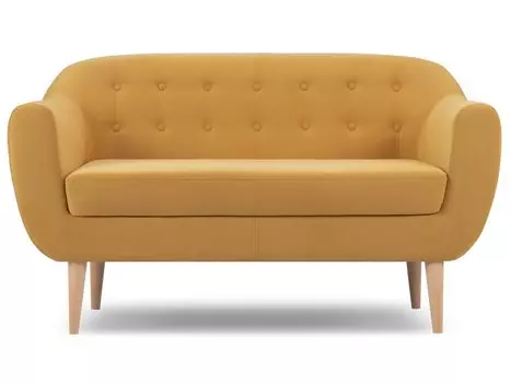 Диван прямой Роттердам Velvet Yellow