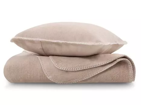 Комплект плед и чехол на подушку Бэй Beige 150x100