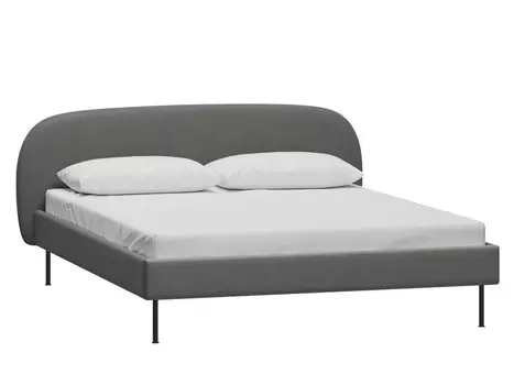 Кровать Берта 140 Velvet Grey
