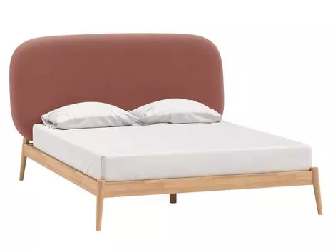 Кровать Саоми-Wood 140 Velvet Corall