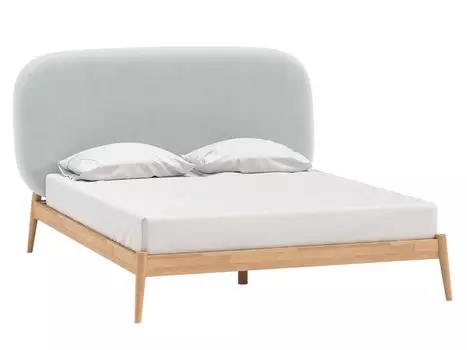 Кровать Саоми-Wood 140 Velvet Silver
