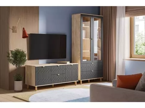 Модульная гостиная Теджонс-4 Deco Grafit