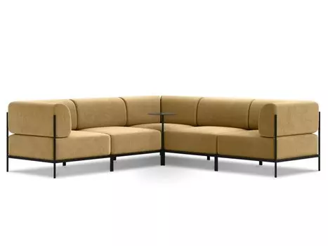 Модульный диван Нолан-B 5 Soft Yellow