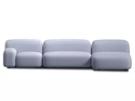 Диван модульный Риббл-3 Bucle Lilac