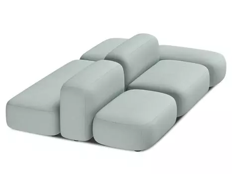 Диван модульный Риббл-7 Bucle Mint