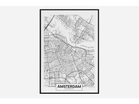 Постер Карта Amsterdam