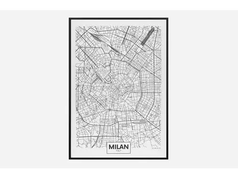 Постер Карта Milan