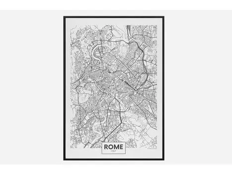 Постер Карта Rome
