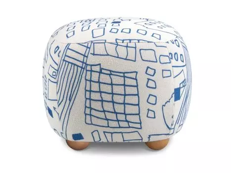 Пуф Тут Рядом Дом Сине-бежевый