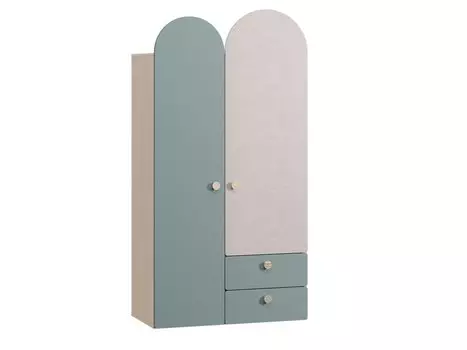 Распашной шкаф Арчи-2 Greenish Plywood