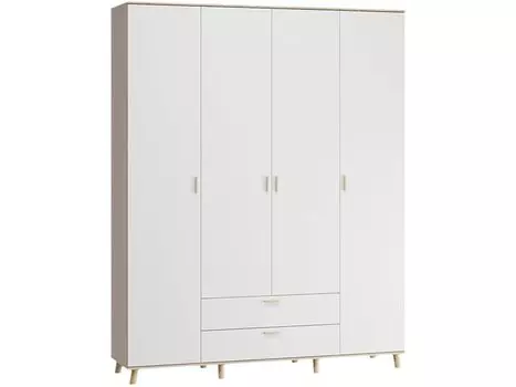 Распашной шкаф Пронто-4-190-240 Дуб Сонома / Белый